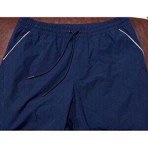 Athletic Works Mens Shorty Shorts Large 36/ 38 Navy Blue Pockets Elastic Waist